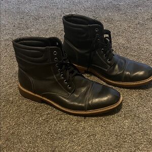 Men's Perry Elis Portfolio Black Leather Boots